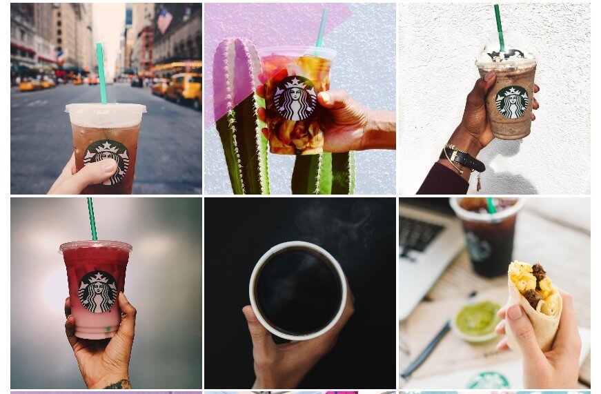 starbucks instagram feed before using template