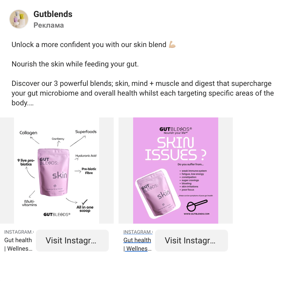 Health and Wellness Ad Example - Gutblends