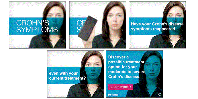 Animated pharma banner ad example from Humira