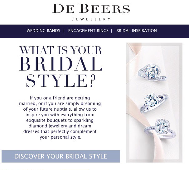 DeBeers — Каков ваш свадебный стиль?