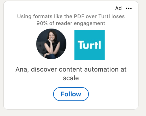linkedin ad targeted on subscribers
