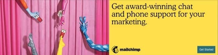mail chimp ad example