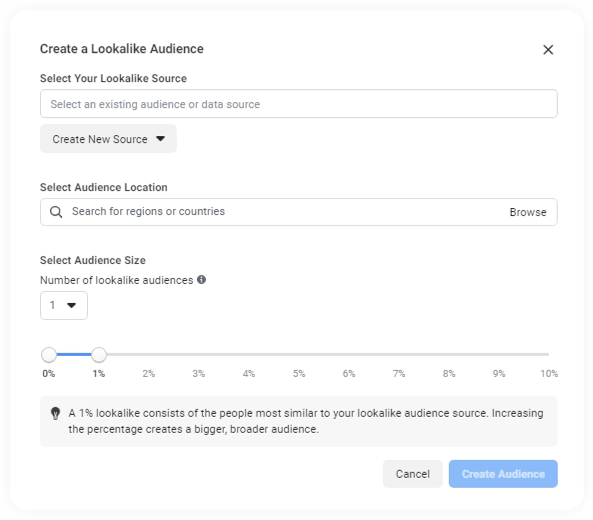 Create a lookalike audience