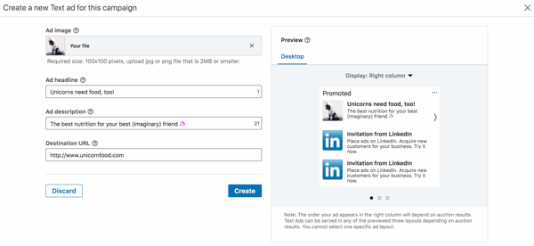 wymagania techniczne dla reklamy na LinkedIn