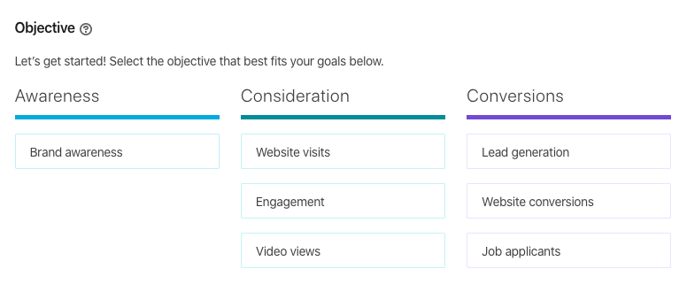 How to select objectives for LinkedIn ad campaigns