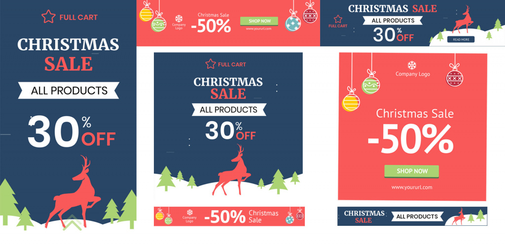 Get inspired by these Christmas ad templates