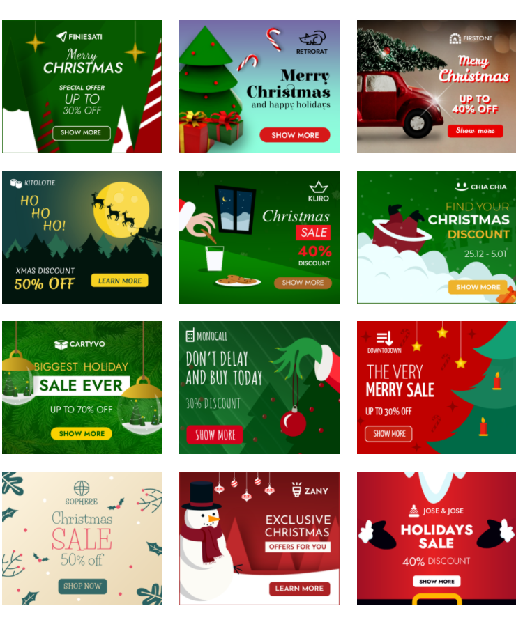 20 new unique templates and a Christmas category