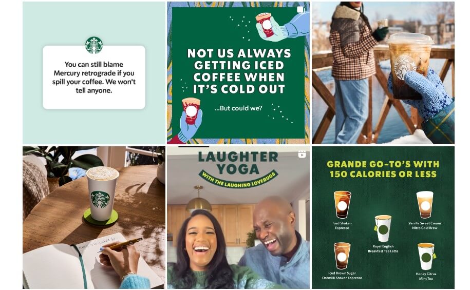 starbucks instagram with templates