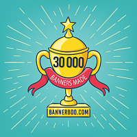30 000 баннеров создано в нашем сервисе!