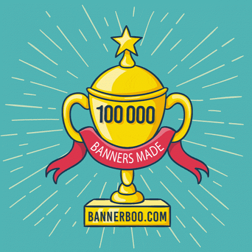 We celebrate 100,000 banners and give a huge discount 